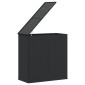 vidaXL Κουτί Μαξιλαριού Κήπου Μαύρο 100x49x103,5 εκ. Ρατάν Πολυαιθ.