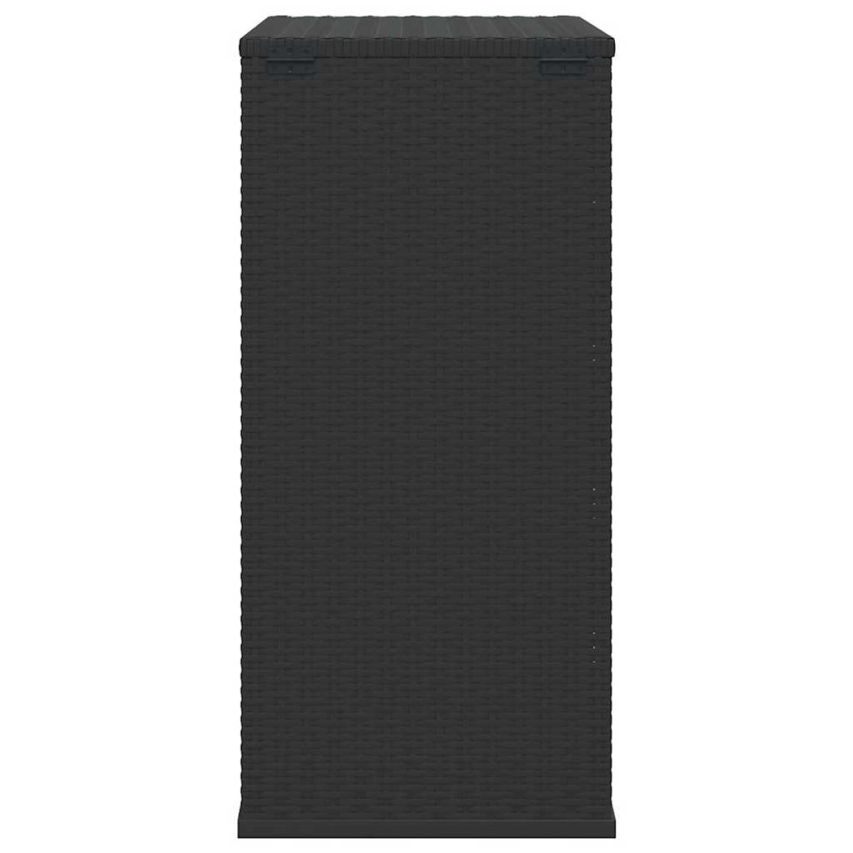 vidaXL Κουτί Μαξιλαριού Κήπου Μαύρο 100x49x103,5 εκ. Ρατάν Πολυαιθ.