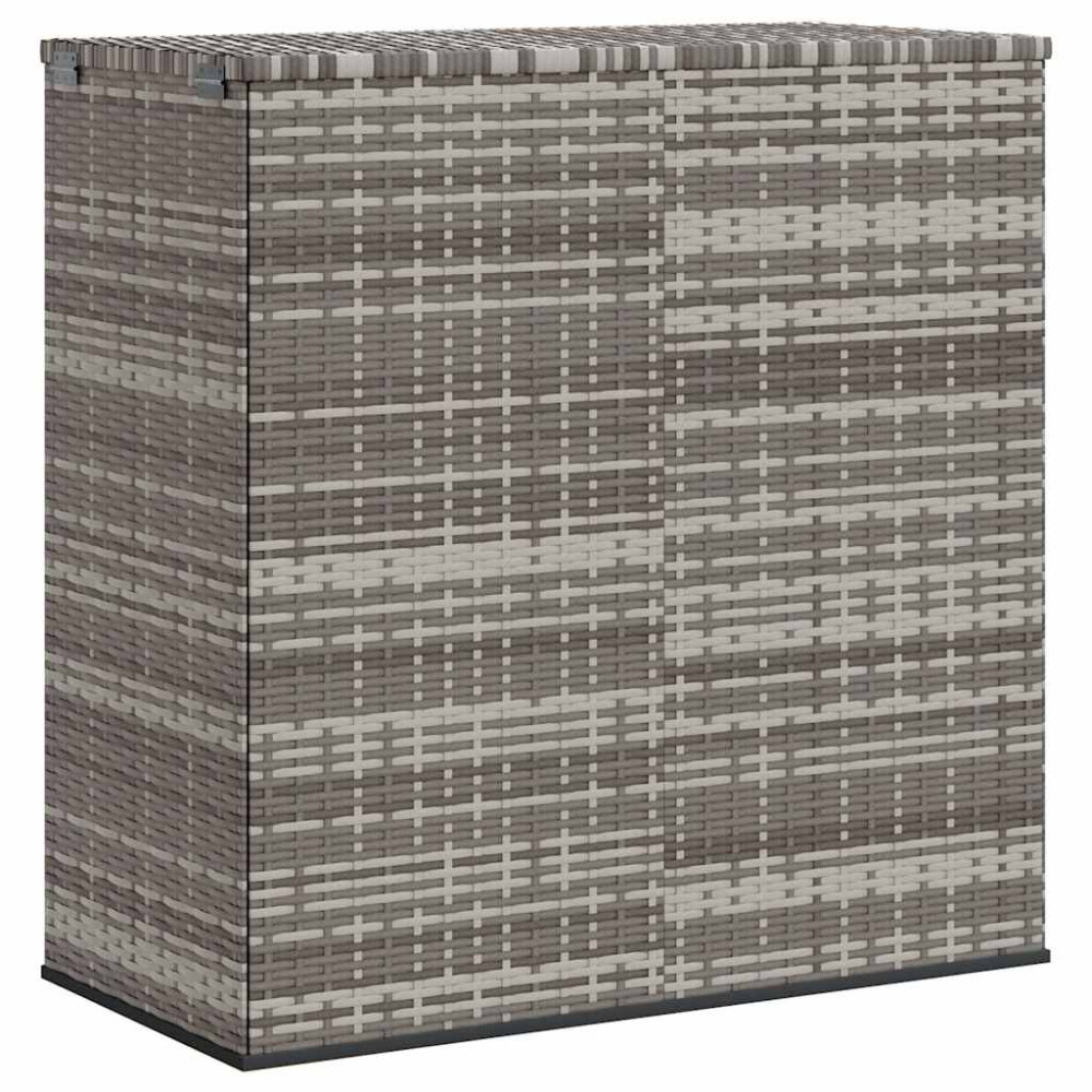 vidaXL Κουτί Μαξιλαριού Κήπου Γκρι 100x49x103,5 εκ. Ρατάν Πολυαιθ.