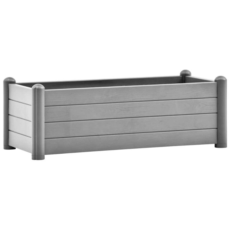 vidaXL Ζαρντινιέρα Υπερυψωμένη Γκρι 100 x 43 x 35 εκ. Πολυπροπυλένιο