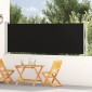 vidaXL Σκίαστρο Πλαϊνό Συρόμενο Βεράντας Μαύρο 117 x 600 εκ.