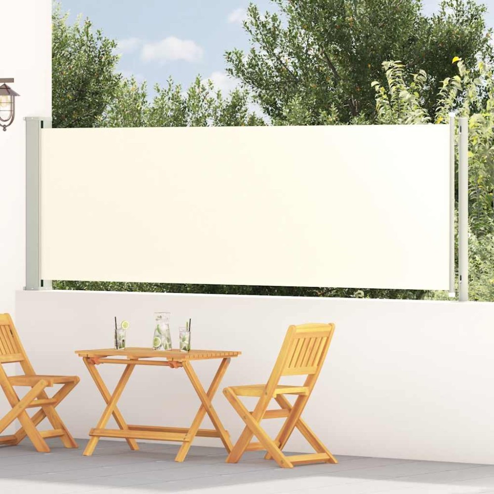 vidaXL Σκίαστρο Πλαϊνό Συρόμενο Βεράντας Κρεμ 117 x 600 εκ.