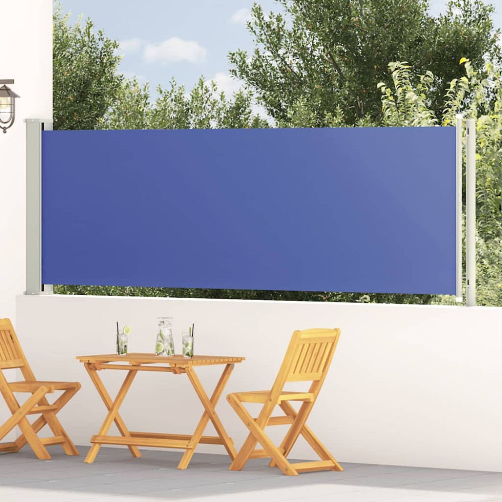 vidaXL Σκίαστρο Πλαϊνό Συρόμενο Βεράντας Μπλε 117 x 600 εκ.
