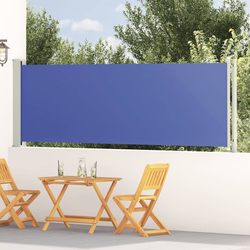 vidaXL Σκίαστρο Πλαϊνό Συρόμενο Βεράντας Μπλε 117 x 600 εκ.