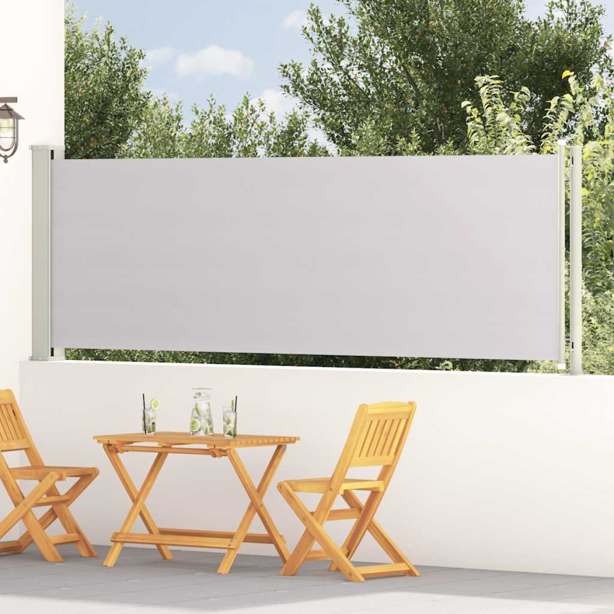 vidaXL Σκίαστρο Πλαϊνό Συρόμενο Βεράντας Γκρι 117 x 600 εκ.