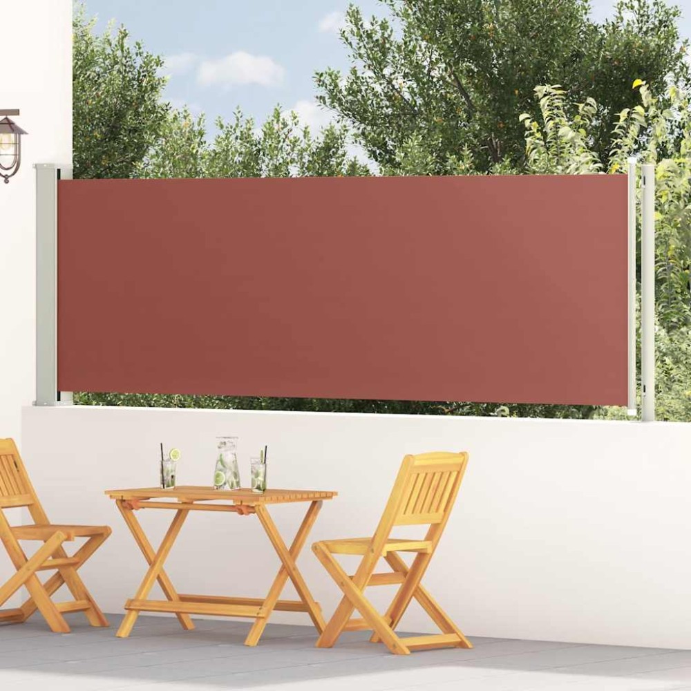 vidaXL Σκίαστρο Πλαϊνό Συρόμενο Βεράντας Καφέ 117 x 600 εκ.