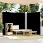 vidaXL Σκίαστρο Πλαϊνό Συρόμενο Μαύρο 180 x 600 εκ.