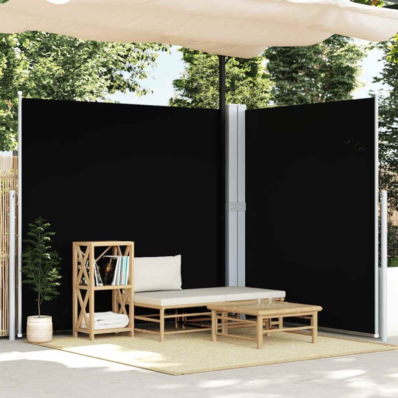 vidaXL Σκίαστρο Πλαϊνό Συρόμενο Μαύρο 200 x 600 εκ.