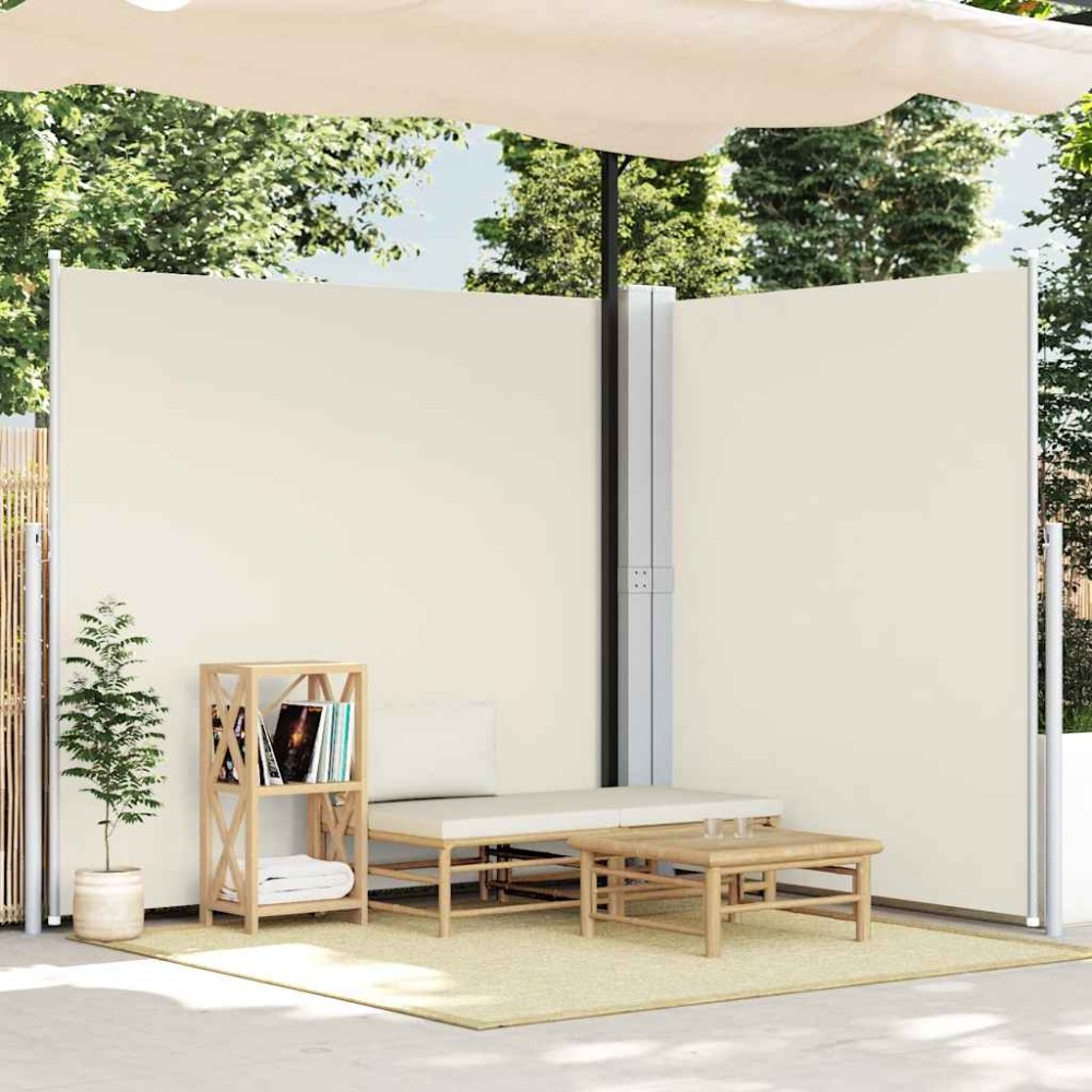 vidaXL Σκίαστρο Πλαϊνό Συρόμενο Κρεμ 200 x 600 εκ.