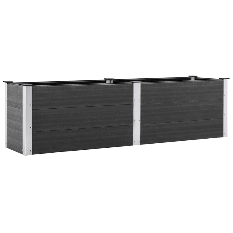 vidaXL Ζαρντινιέρα Υπερυψωμένη Γκρι 200 x 50 x 54 εκ. από WPC