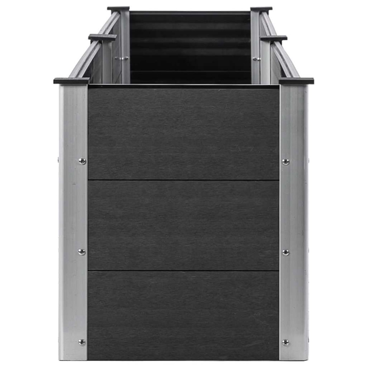 vidaXL Ζαρντινιέρα Υπερυψωμένη Γκρι 200 x 50 x 54 εκ. από WPC