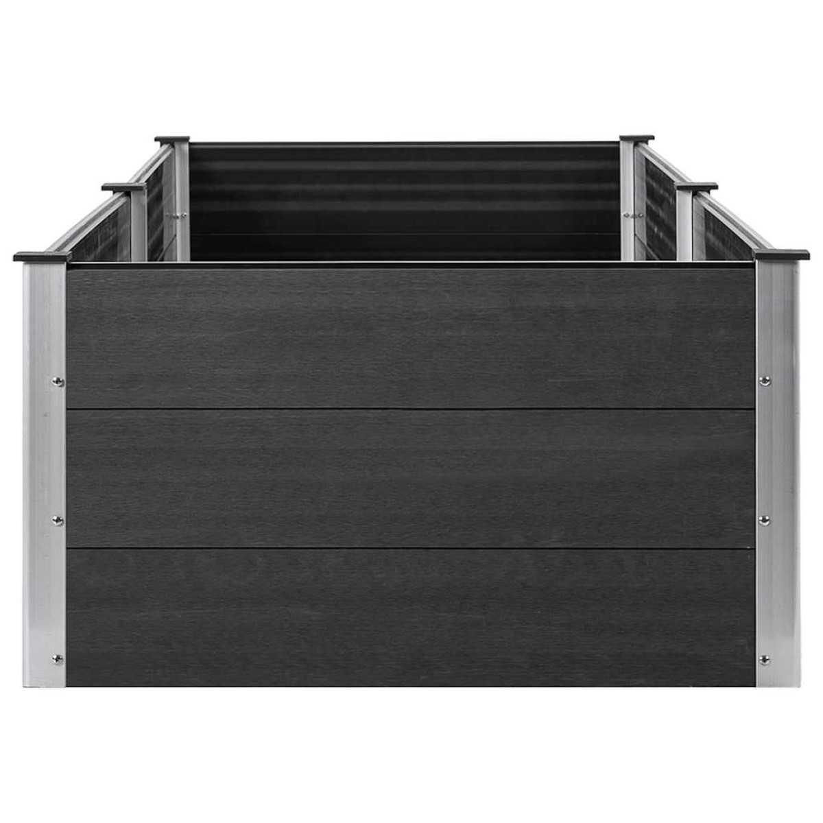 vidaXL Ζαρντινιέρα Υπερυψωμένη Γκρι 200 x 100 x 54 εκ. από WPC