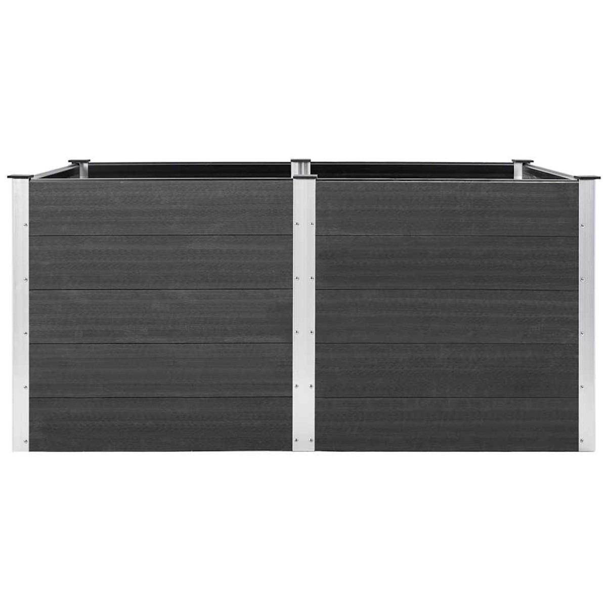 vidaXL Ζαρντινιέρα Υπερυψωμένη Γκρι 200 x 100 x 91 εκ. από WPC