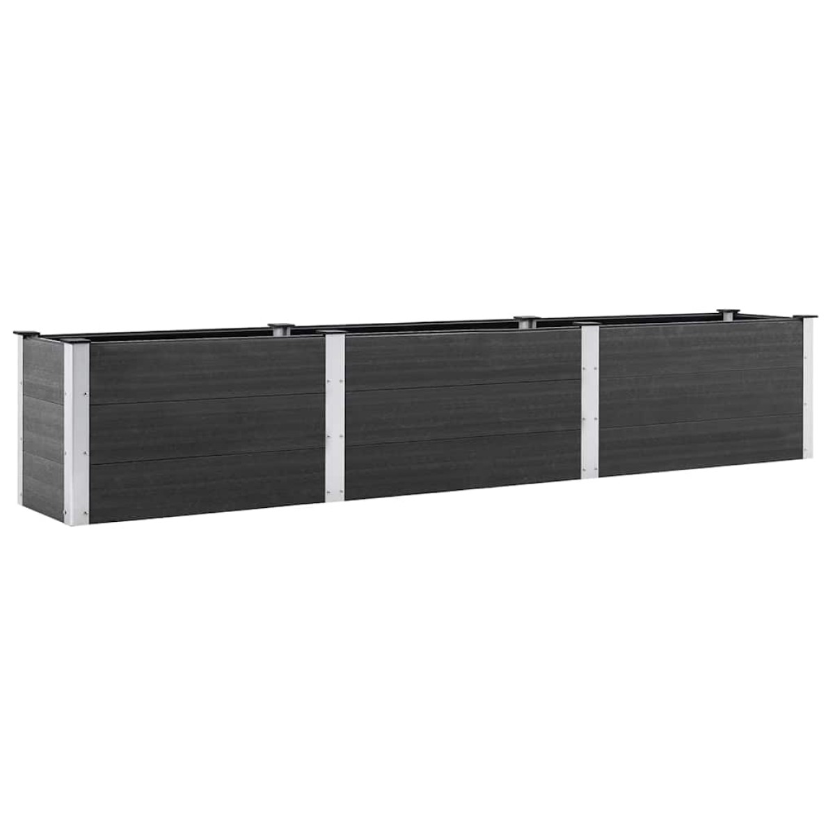 vidaXL Ζαρντινιέρα Υπερυψωμένη Γκρι 300 x 50 x 54 εκ. από WPC