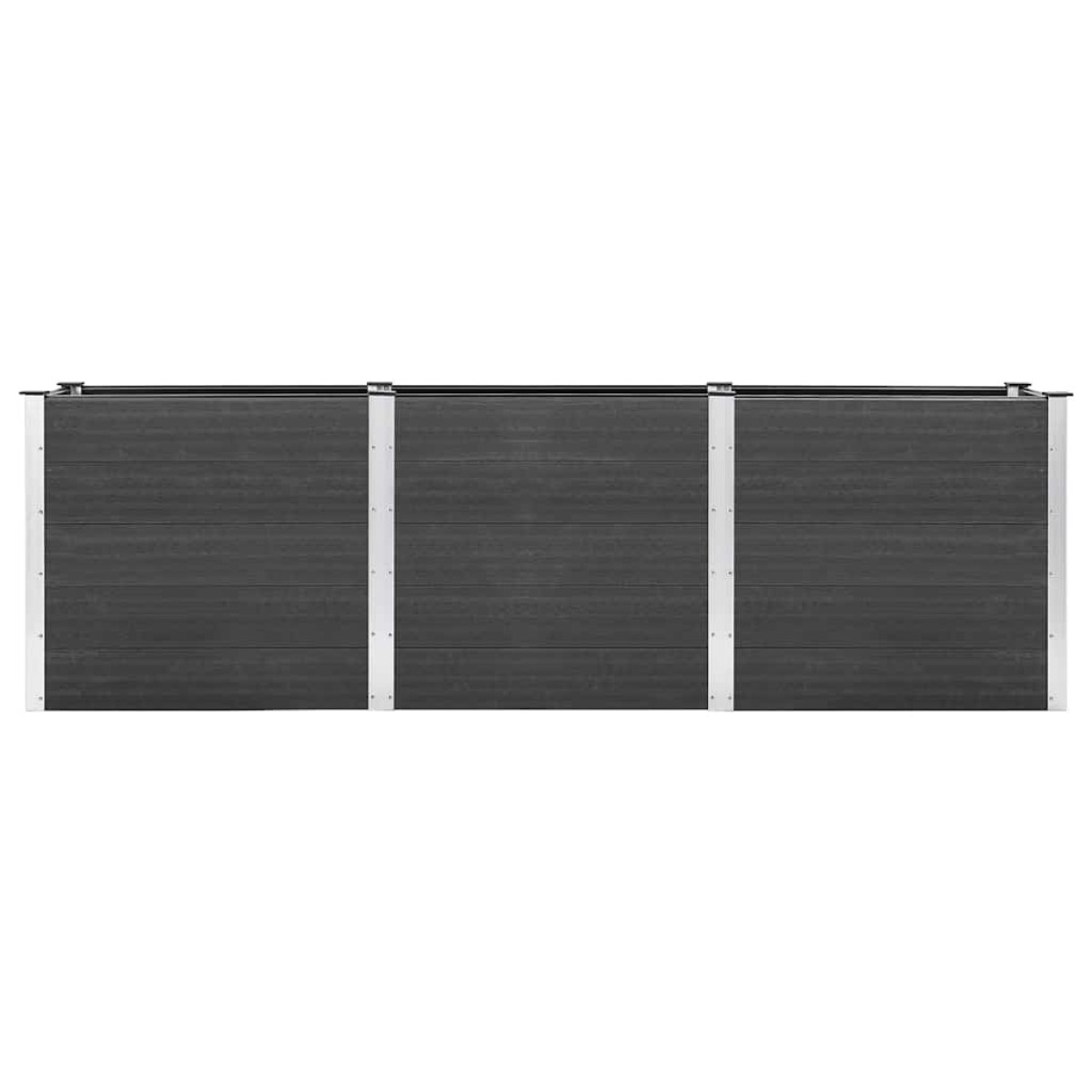 vidaXL Ζαρντινιέρα Κήπου Υπερυψωμένη Γκρι 300 x 50 x 91 εκ. από WPC