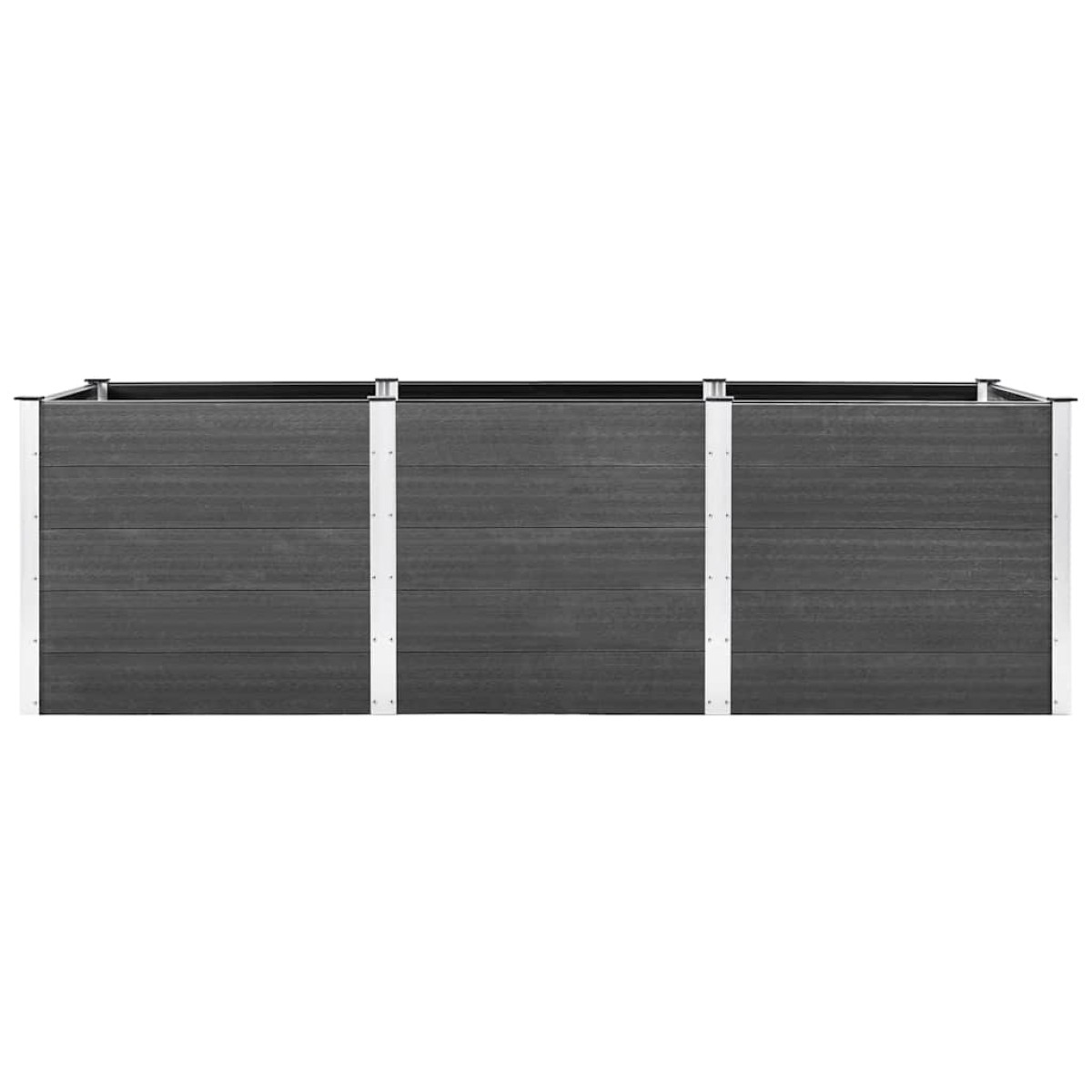 vidaXL Ζαρντινιέρα Υπερυψωμένη Γκρι 300 x 100 x 91 εκ. από WPC