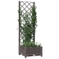 vidaXL Ζαρντινιέρα Κήπου με Καφασωτό Καφέ 40 x 40 x 121,5 εκ. από PP