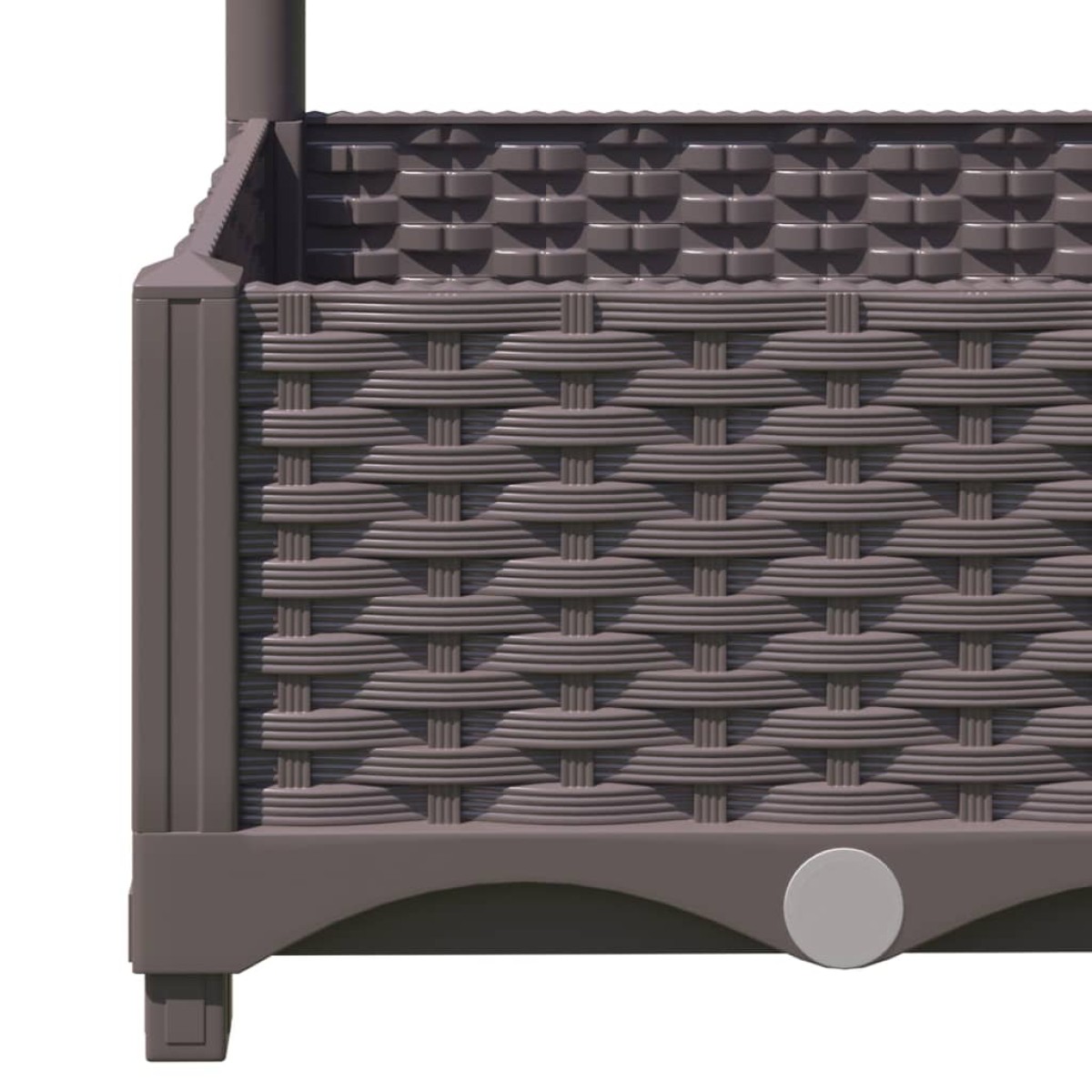vidaXL Ζαρντινιέρα Κήπου με Καφασωτό Καφέ 40 x 40 x 121,5 εκ. από PP