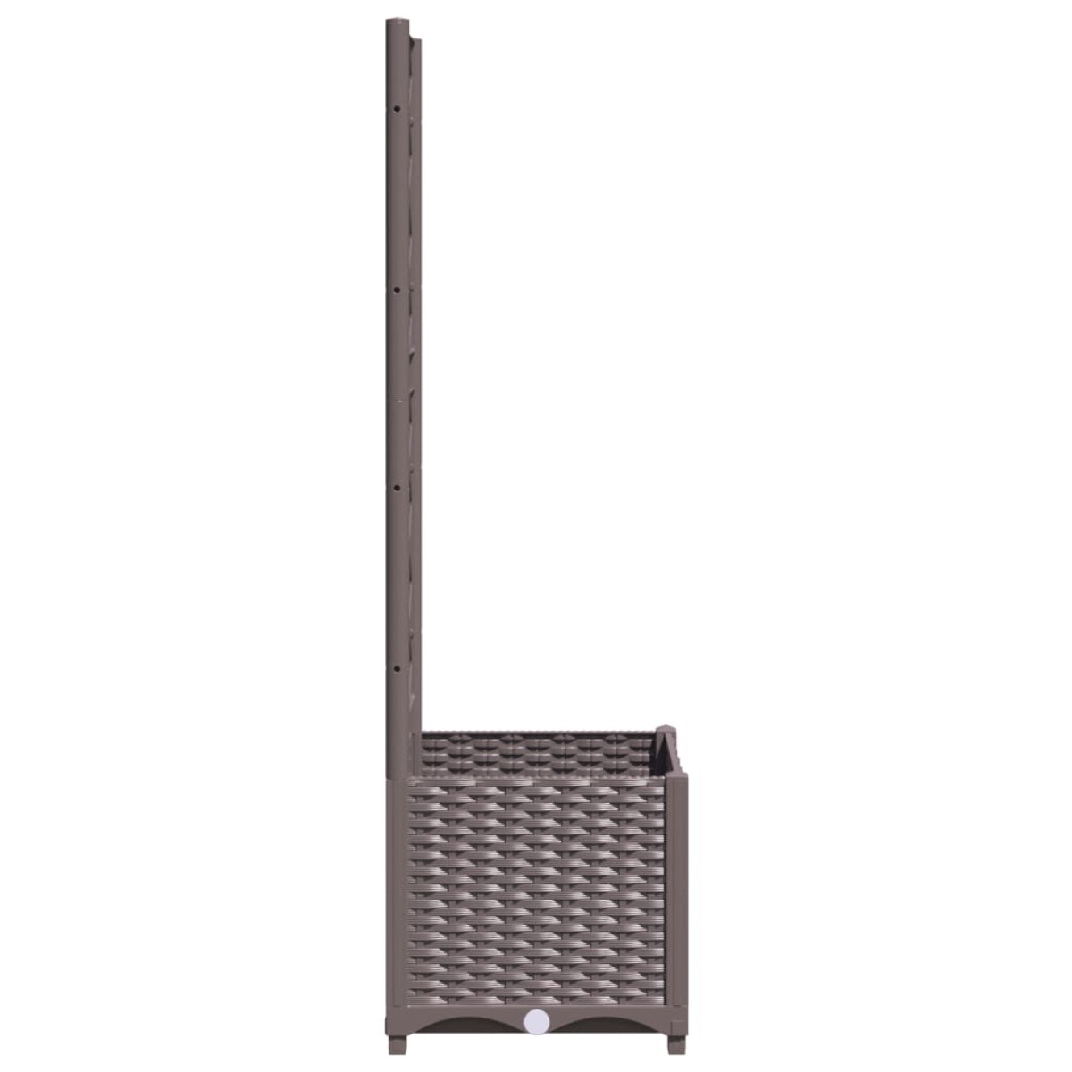 vidaXL Ζαρντινιέρα Κήπου με Καφασωτό Καφέ 40 x 40 x 136 εκ. από PP