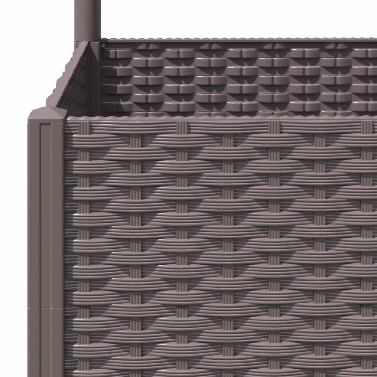 vidaXL Ζαρντινιέρα Κήπου με Καφασωτό Καφέ 40 x 40 x 136 εκ. από PP
