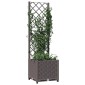 vidaXL Ζαρντινιέρα Κήπου με Καφασωτό Καφέ 40 x 40 x 136 εκ. από PP