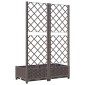 vidaXL Ζαρντινιέρα Κήπου με Καφασωτό Καφέ 80 x 40 x 121,5 εκ. από PP
