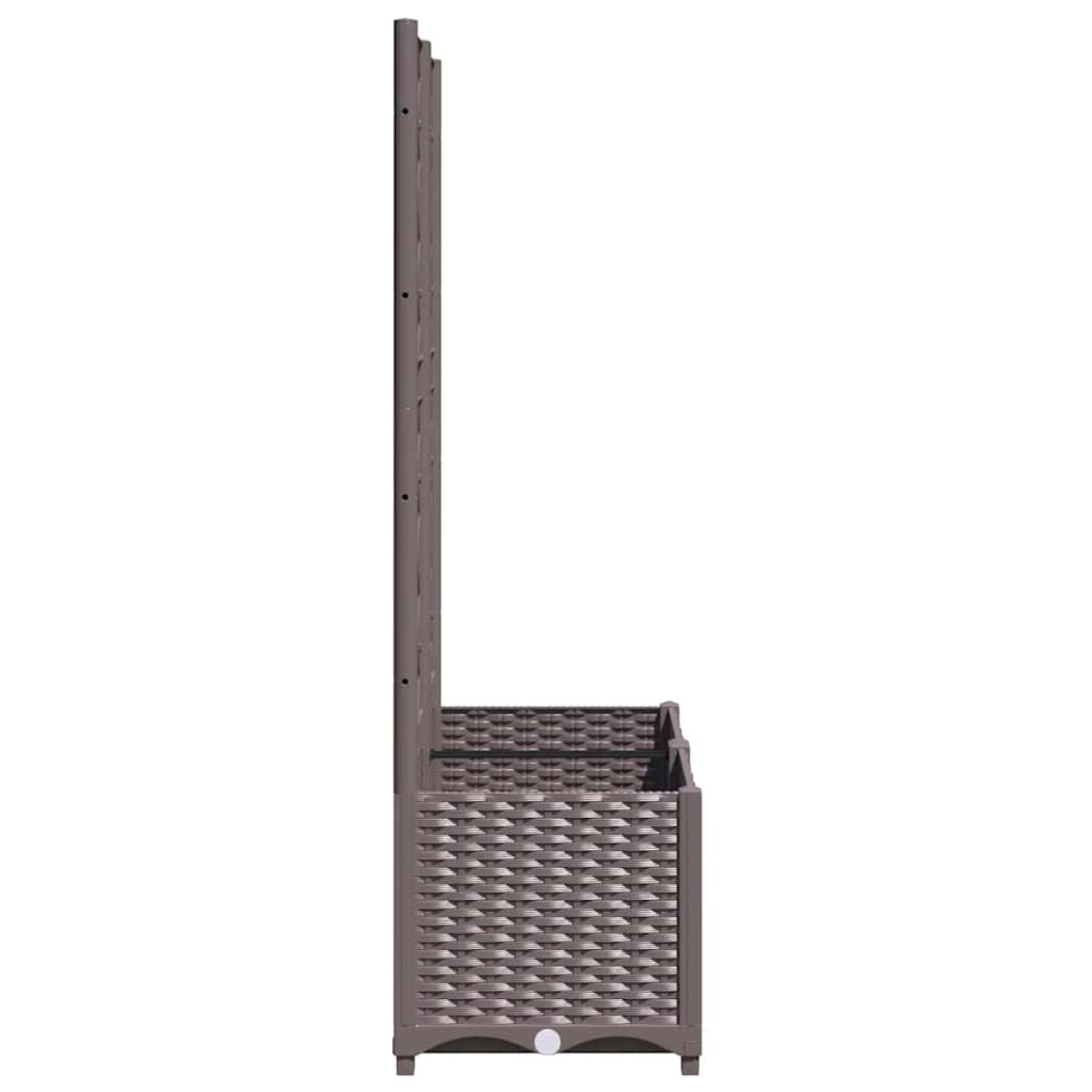 vidaXL Ζαρντινιέρα Κήπου με Καφασωτό Καφέ 80 x 40 x 136 εκ. από PP