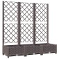 vidaXL Ζαρντινιέρα Κήπου με Καφασωτό Καφέ 120 x 40 x 121,5 εκ. από PP