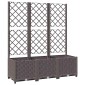 vidaXL Ζαρντινιέρα Κήπου με Καφασωτό Καφέ 120 x 40 x 136 εκ. από PP