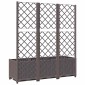 vidaXL Ζαρντινιέρα Κήπου με Καφασωτό Καφέ 120 x 40 x 136 εκ. από PP