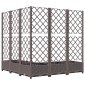 vidaXL Ζαρντινιέρα Κήπου με Καφασωτό Καφέ 120x120x121,5 εκ. από PP