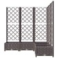 vidaXL Ζαρντινιέρα Κήπου με Καφασωτό Καφέ 120x120x121,5 εκ. από PP