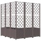 vidaXL Ζαρντινιέρα Κήπου με Καφασωτό Καφέ 120 x 120 x 136 εκ. από PP
