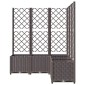 vidaXL Ζαρντινιέρα Κήπου με Καφασωτό Καφέ 120 x 120 x 136 εκ. από PP