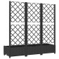 vidaXL Ζαρντινιέρα Κήπου με Καφασωτό Μαύρο 120 x 40 x 121,5 εκ. από PP
