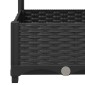 vidaXL Ζαρντινιέρα Κήπου με Καφασωτό Μαύρο 120 x 40 x 121,5 εκ. από PP