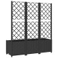 vidaXL Ζαρντινιέρα Κήπου με Καφασωτό Μαύρο 120 x 40 x 136 εκ. από PP