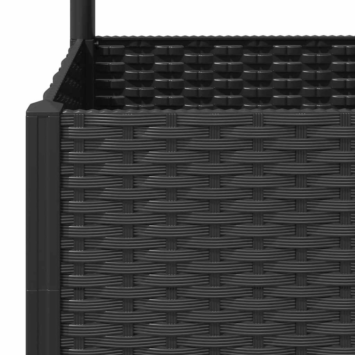 vidaXL Ζαρντινιέρα Κήπου με Καφασωτό Μαύρο 80 x 80 x 136 εκ. από PP