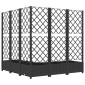 vidaXL Ζαρντινιέρα Κήπου με Καφασωτό Μαύρο 120x120x121,5 εκ. από PP