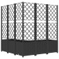 vidaXL Ζαρντινιέρα Κήπου με Καφασωτό Μαύρο 120 x 120 x 136 εκ. από PP