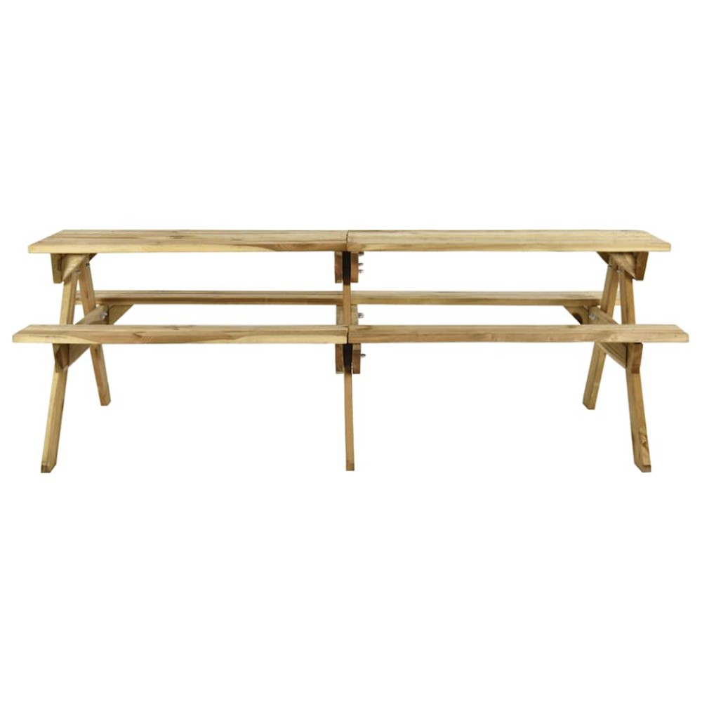 vidaXL Τραπέζι Πικ-νικ με Παγκάκια 220x122x72 εκ. Εμποτ. Ξύλο Πεύκου
