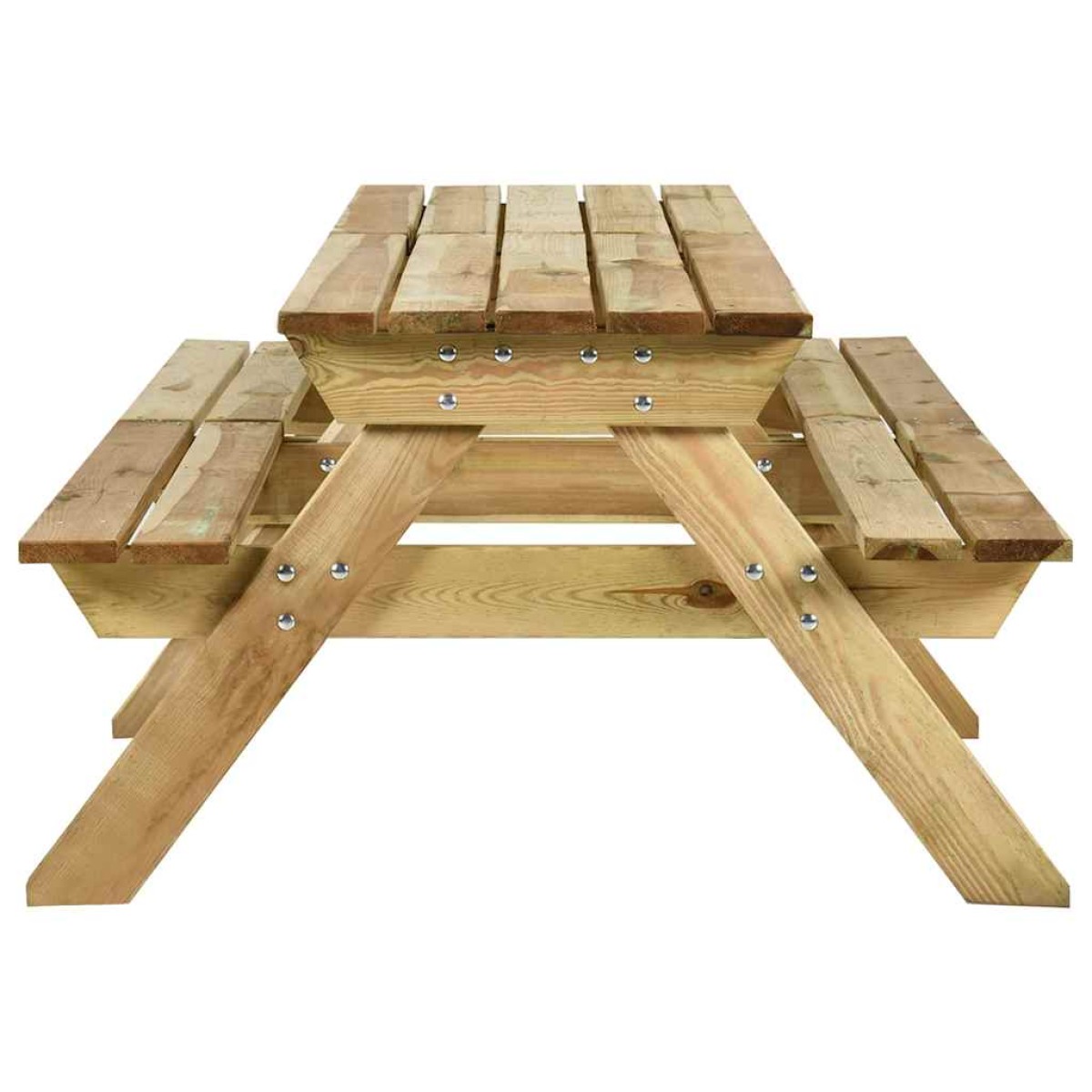 vidaXL Τραπέζι Πικ-νικ με Παγκάκια 220x122x72 εκ. Εμποτ. Ξύλο Πεύκου