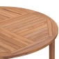 vidaXL Τραπεζαρία Κήπου Ø110x75 εκ. από Μασίφ Ξύλο Teak