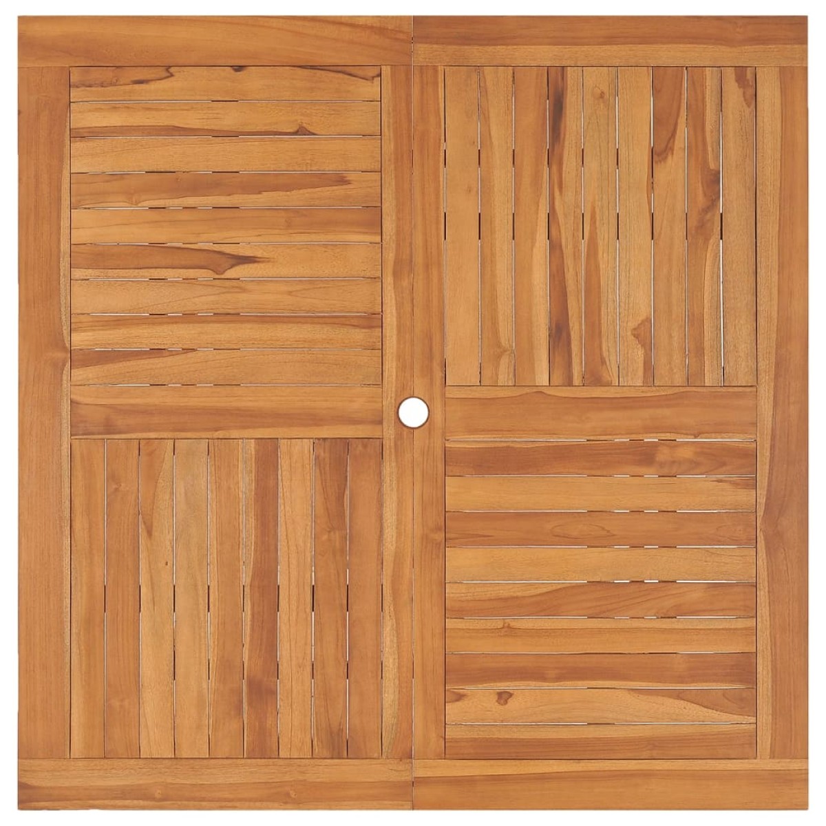 vidaXL Τραπεζαρία Κήπου 110 x 110 x 75 εκ. από Μασίφ Ξύλο Teak