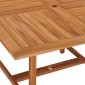 vidaXL Τραπεζαρία Κήπου 110 x 110 x 75 εκ. από Μασίφ Ξύλο Teak
