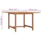 vidaXL Τραπεζαρία Κήπου 110 x 110 x 75 εκ. από Μασίφ Ξύλο Teak