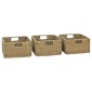 vidaXL Έπιπλο Μπάνιου 132x45x75 εκ. από Μασίφ Ξύλο Teak με 3 Καλάθια