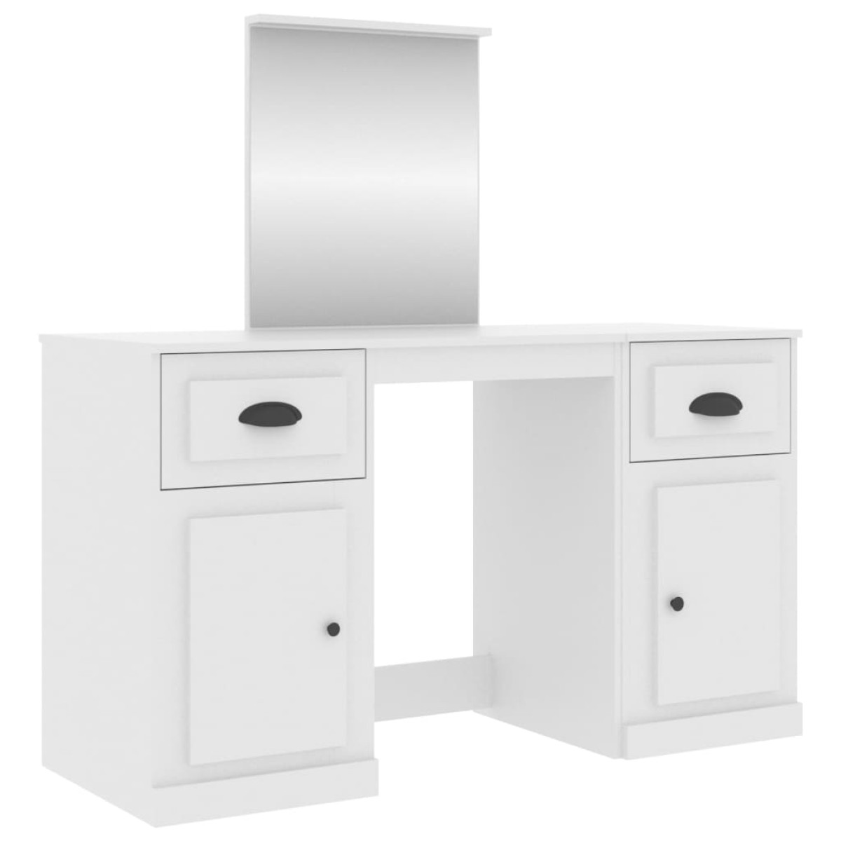 vidaXL Μπουντουάρ με Καθρέφτη Λευκό 130 x 50 x 132,5 εκ.