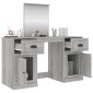 vidaXL Μπουντουάρ με Καθρέφτη Γκρι Sonoma 130x50x132,5 εκ.