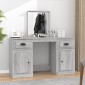 vidaXL Μπουντουάρ με Καθρέφτη Γκρι Sonoma 130x50x132,5 εκ.